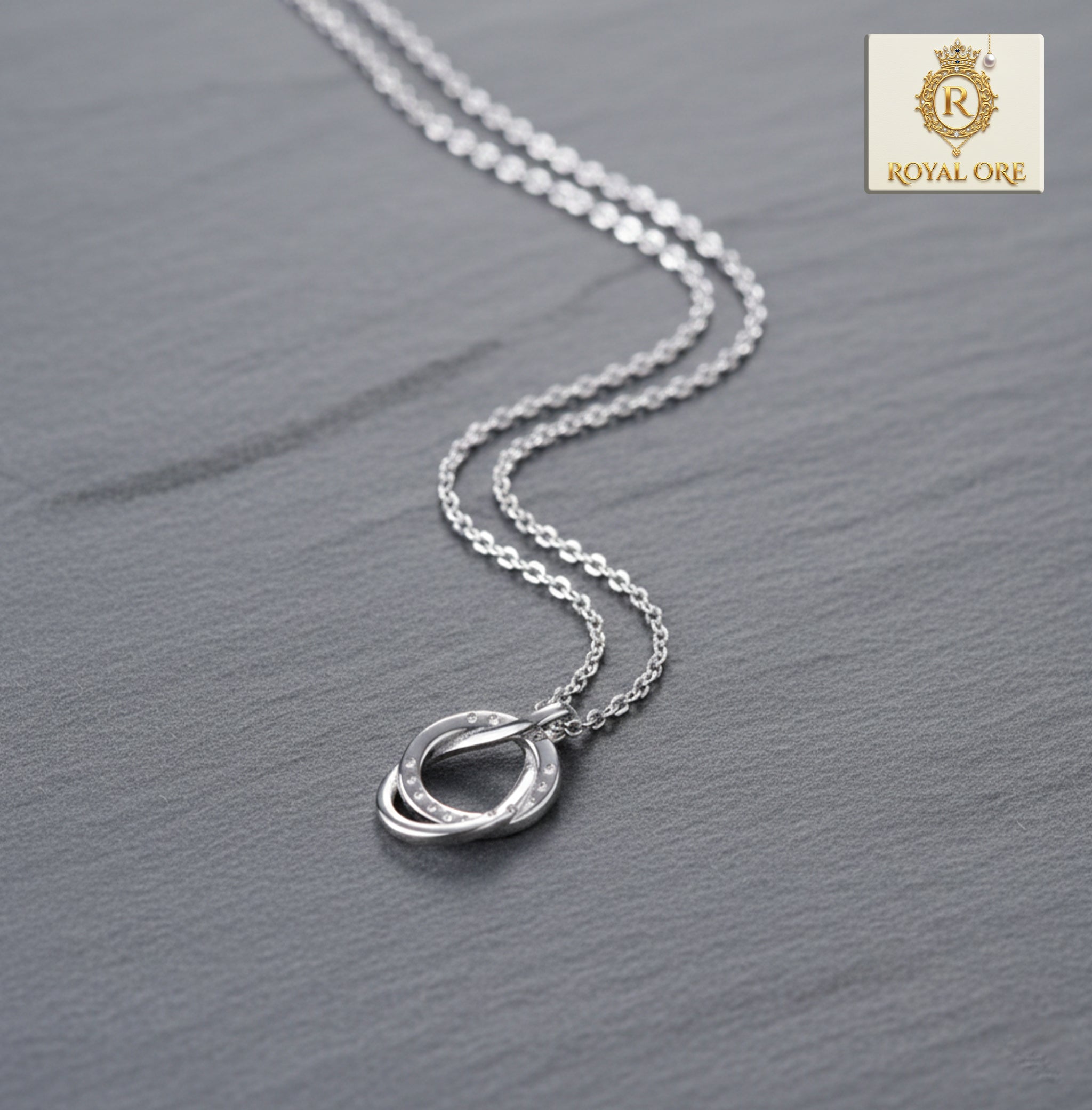 925 Sterling Silver Zircon Pendant Necklace